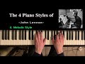 The 4 Piano Styles of John Lennon