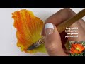 Realistic orange poppy flower in watercolor - demo from a class