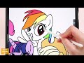 How To Draw My Little Pony 4 coloring Pages - easy drawing, coloring