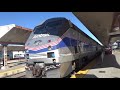 railfanning los angeles union station with two amtrak heritage units