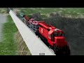 Train Accidents Derailments ✅ Collapsed Railroad Bridge ✅ Special Video #2  ✅ BeamNG DRIVE