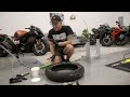 How to Change a Motorcycle Tire BY YOURSELF! (Easiest Method)