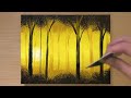Painting Deep Woods / Easy Acrylic Painting Technique / Drawing Forest