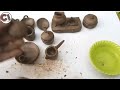 Easy to make DIY clay kitchen set ॥ Miniature kitchen tools