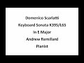 Domenico Scarlatti Piano Sonata in E Major K395/L65