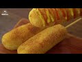 How to Make Cheese Potato Hot Dog :: Without Flour :: Korean Hot Dog :: Corn Dogs