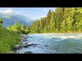 4K - White Noise of Powerful River | Sleep with Relaxing Water Sounds - 3 Hours Healing & Rest