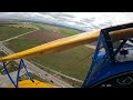 Super Baby Great Lakes biplane - full power takeoff
