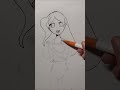 Drawing a girl in a pink dress and with pink hair. Speed drawing anime