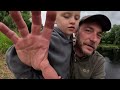 4 year old Oakley goes Salmon fishing on the river spey in the Highlands of Scotland.