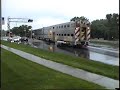 Metra test train with Amtrak GE leader. June 24, 2000.