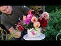 Lewis Miller Makes a Vibrant Dahlia Arrangement