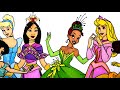 Disney Princess| Kids Coloring Pages| Children Learning Colour Fun Art COMPILATION
