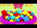 Learn colors and shapes with baby cartoons! A building blocks’ house. Toy cars & Baby Owl.