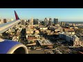 Southwest 737-700 Landing in San Diego (4K)