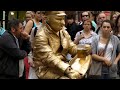 Man Sitting on Nothing. Floating and Levitating. London. Street Performance and Street Art