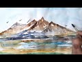 Watercolor Landscape Painting/Mountains Painting/Step By Step