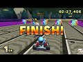Playable Ice Mario in Mario Kart 7 (Mushroom Cup)