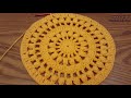 مفرش كروشيه دائري مع طريقة تكبيره ( كوستر اطباق / خدادية ) Crocheted doily