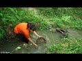 Single mom - Catches stream fish to sell at the market, Takes care of her two children and the farm