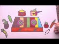 Drawing, painting and coloring Stove for children | Kitchen Drawing Step by Step | Easy Drawings