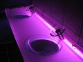 Custom Frosted Acrylic LED Sinks, Installed at Status Lounge, Houston Texas