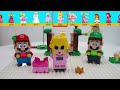 Evolution of Princess Peach in Super Mario Bros game and LEGO