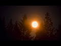 Beautiful Sunset and Strawberry Moon  |Tranquility | Relaxation | Meditation
