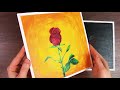 Sad & Happy Roses Drawing｜Acrylic Painting on 2 Mini Canvas Step by Step #26｜Oddly Satisfying Video