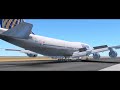 United 747-4 BUTTER LANDING #swiss001landing