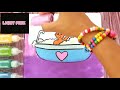 Sand Painting Baby in Bathtub |Learn Colors | Toddlers |Video for Kids |PINK GIRL