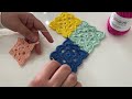 ZARİF VE KOLAY KARE ÖRGÜ MOTİF YAPIMI💯 MODELLİ MOTİF - EASY CROCHET ✔️