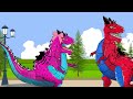 Jurassic World Allosaurus: Carnotaurus, Rainbow GODZILLA fossil &Dilophosaurus danny the dinosaurs!