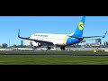 Kyiv landing IEV | Zibo Boeing 737-800 | Ukraine international airlines | XP11