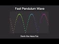 This pendulum wave is very fast!