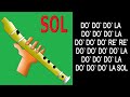 Canción de Pou, flauta dulce fácil, tutorial con animación, easy flute recorder