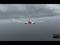 Boeing 737 Flight In A Storm Leads To Ditching In Ocean XP-11 Gameplay