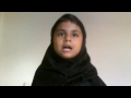 young girl reciting