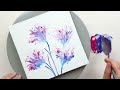 (411) Beautiful flowers | Steel scrubber rolling technique | Acrylic Pouring | Designer Gemma77