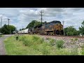 Train Changing Tracks After Waiting For 2 Trains, Happy Crew Flies By & CSX Trains With DPUs In Ohio