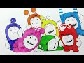 Coloring Pages  ODDBODS How to paint with Watercolor Markers - Color Toys for Kids