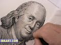 Scratchboard Drawing of Benjamin Franklin