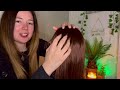 ASMR Most Relaxing Hair Brushing, Nails on Scalp & Scratching Treatment | Light, Slow Hand Movements