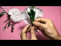 How To Make white Hibiscus Paper Flower origami step by step/ DIY crepe paper flower tutorials