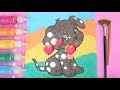 Sand Painting Cute Puppy Dog| Learn Colors |studying English for kids|Video for Kids |PINK GIRL