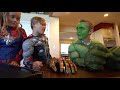 SuperHero Hulk, Thor and Captain Marvel Team Up Against Thanos to Save Kids Fun TV!