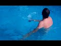belly flop into pool