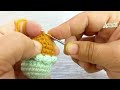 how to crochet a mini ice cream cone || ice cream cone crochet pattern ||cute crochet keychain ideas