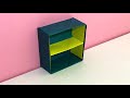 DIY Miniature Book Shelf | DollHouse Paper Furnitures | English Subtitles | Crafts At Ease
