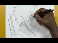 How to draw the ninja [ Kakashi ] step-by-step